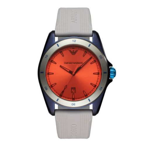 Armani orange hot sale strap watch